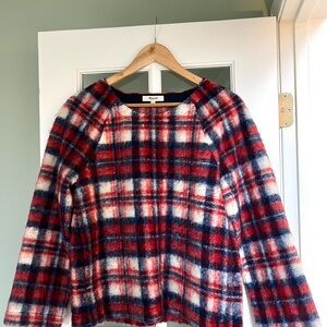 Madewell Red Plaid Sweater